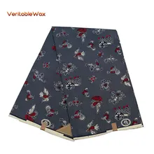 Полиэфирная восковая ткань с принтом Анкара Новинка бинтареал воск высокое качество 6 ярдов африканская ткань для вечерние платья FP6041