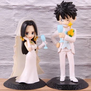 

One Piece Monkey D Luffy & Boa Hancock Wedding Ver. PVC One Piece Luffy Boa Hancock Action Figure Toy Doll Gift 2pcs/set