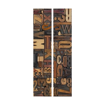 

1 Set 2 Pcs 3D DIY Self-Adhesive Door Stickers Waterproof Creative Letter Dorm Room Poster Door Mural Removable Art Wallpaper Ro