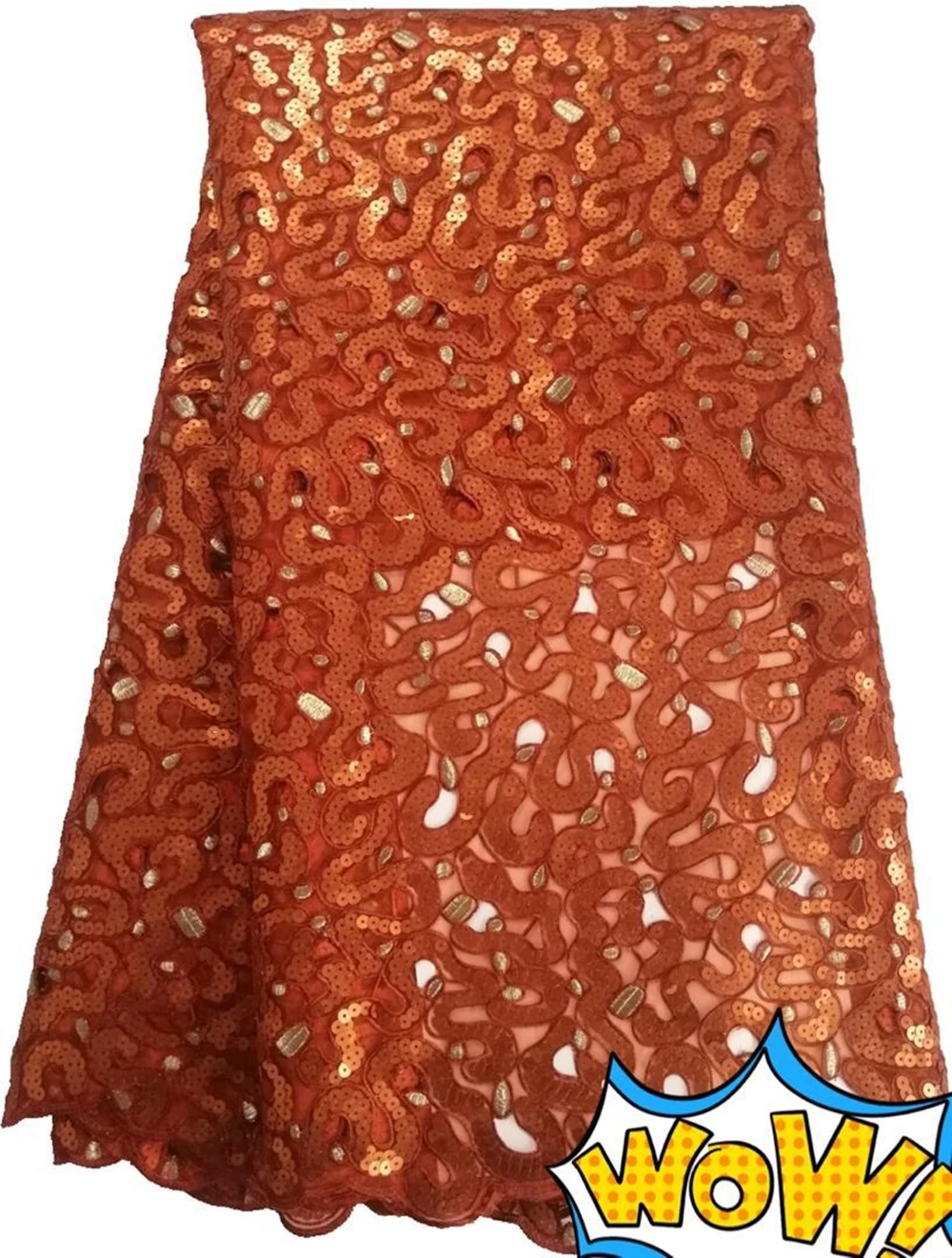 alta qualidade bordado com design oco organza