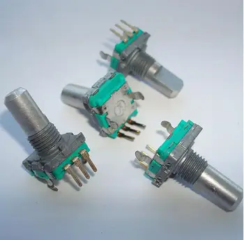 

5pcs/lot pjiap switch F11E rotary encoder EC11 without switch 30 bit 15 pulse 15MM half shaft