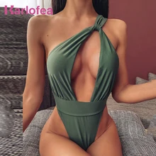 Karlofea, женский сексуальный цельный купальник с вырезами, одежда для плавания, шикарный Асимметричный купальник на одно плечо, многоходовой купальник, пляжная одежда