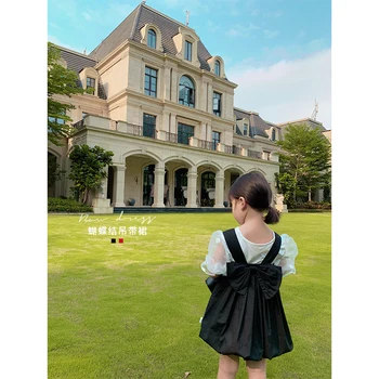 

2020 summer new girls sleeveless dress children lovely bowknot princess dress