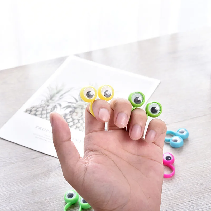 5 шт. забавные кольца на палец с большим глазом куклы Мультяшные Глазные яблоки детские игрушки подарок для детей
