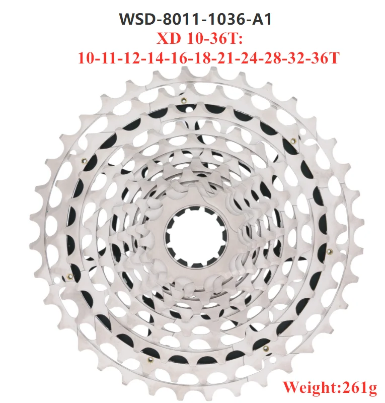 10-36T XD SROAD 11 s 10-гитара игрушки 36T 10-42 11-42 т 11 скорость MTB велосипеда кассета стальная ЧПУ велосипед Freeewheel подходит SRAM XD супер светильник ЧПУ сделано 261 г - Цвет: 10-36T XD