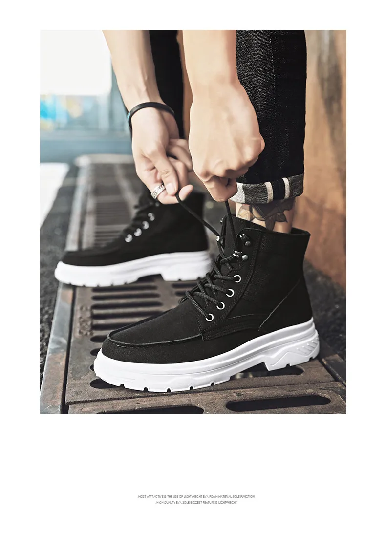 Классические стильные модные кроссовки; Chaussures Hommes; Повседневная обувь для мужчин; zapatos hombre; Мужская обувь; высокие хлопковые ботинки martin