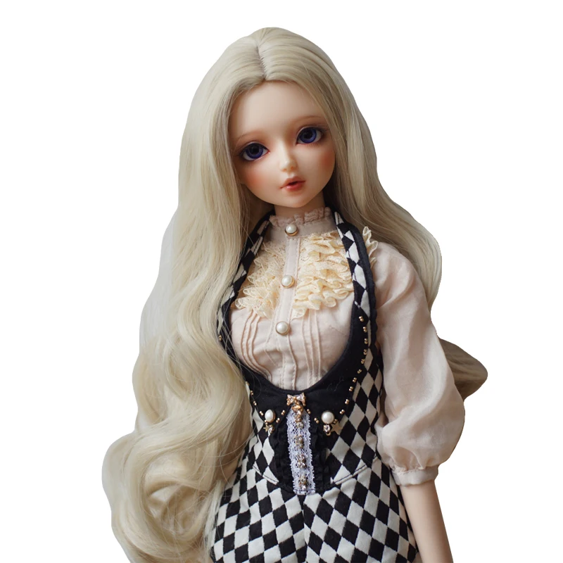 1/3 1/4/16 BJD/SD кукольный парик высокотемпературный шелк длинные вьющиеся волосы