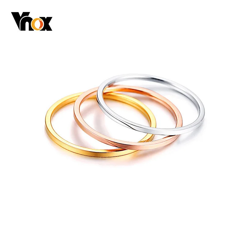 Vnox стильные женские ювелирные изделия на безымнный палец 3 шт./компл. розовое