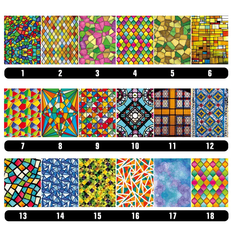Retro Style Church Painting Art Static Cling Frosted Stained Glass Film Room Bathroom Privacy Window Stickers
