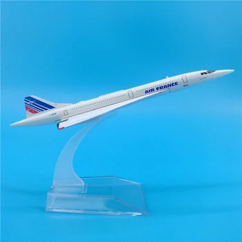 

14cm Air France Airlines Airplane Model Metal French Concorde Aviation Model Airway Aircraft Model Scale Adults Toy Gift 1:400