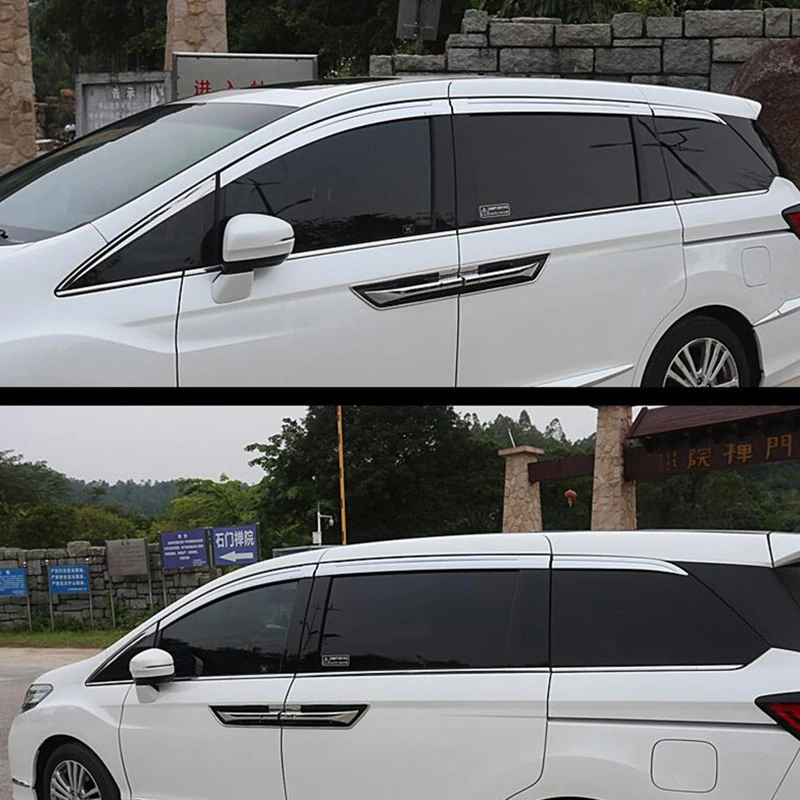 

Козырек для окна автомобиля Honda NEW Odyssey, 8 шт., непромокаемые украшения для окон, посеребренные аксессуары, ремонт корпуса, спойлер 2015 +