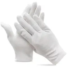 12 пар хлопковых перчаток для женщин и мужчин, дышащие мягкие рабочие ювелирные изделия, этикет, Сервировочные перчатки для рук, товары для безопасности на рабочем месте