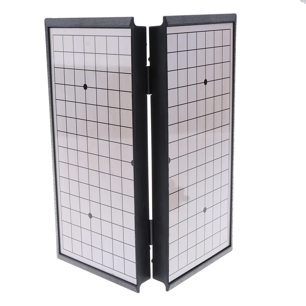 102 Pieces Portable Plastic Professional Chinese WeiQi Magnetic Chessboard Chess Set Board Game Toy 19.5 x 19.5CM