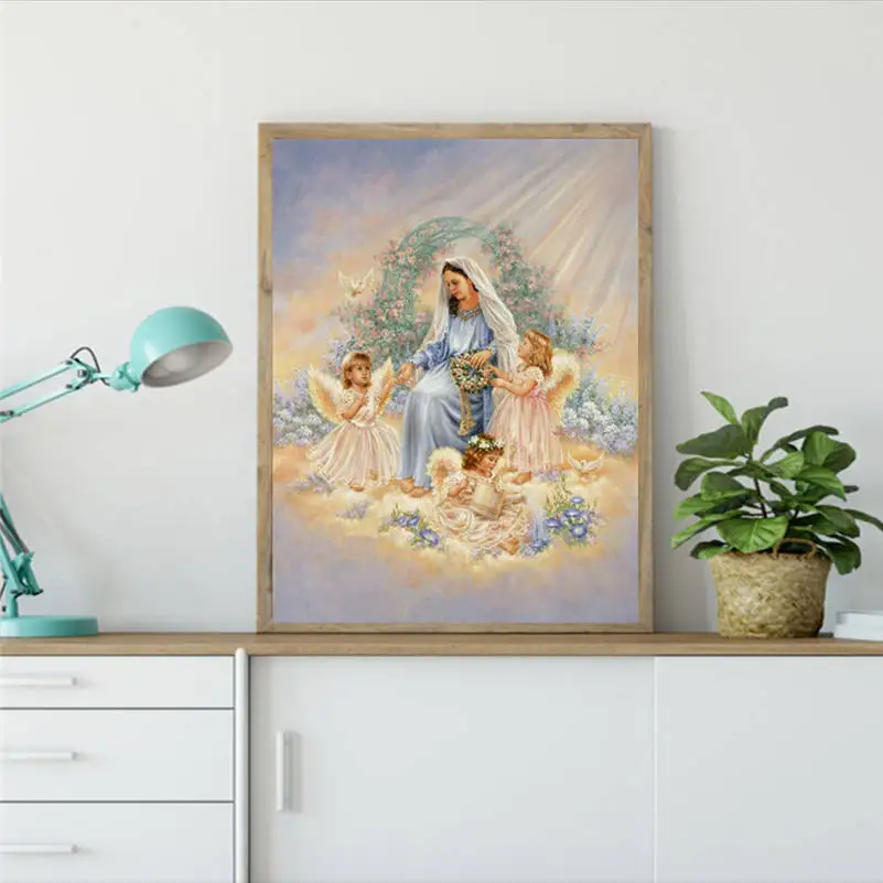 

Hot 5D diamond painting 2019 New Fashion Kindly sacred character Pattern Cross Stitch diamond painting Pintura diamante 661ZSH10