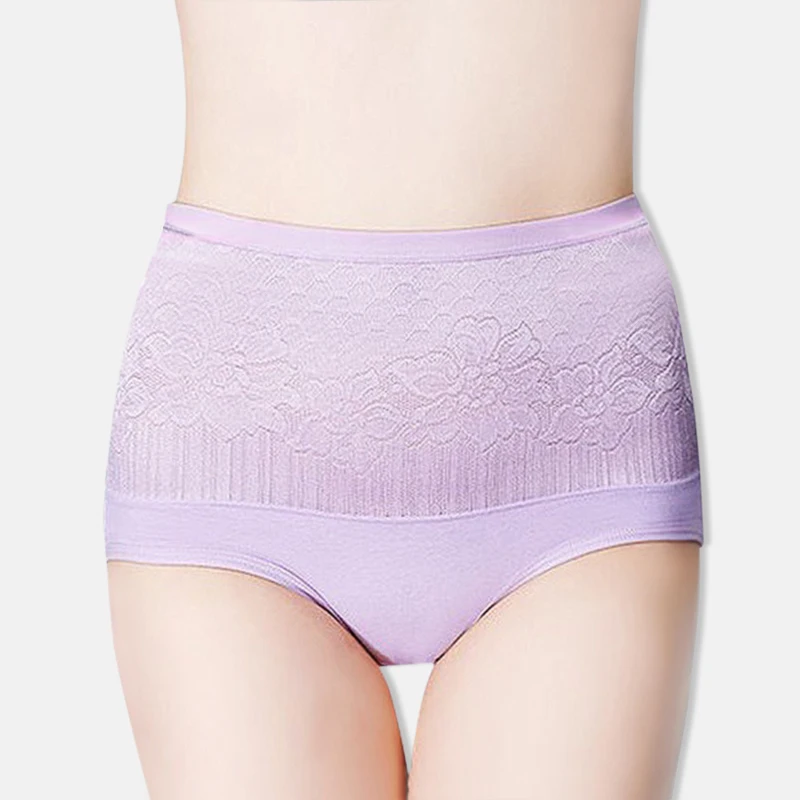 

Single-side Floral Printed Panties Comfortable Cotton High-waist Bag Hip Underwear Tight-fitting Breathable Women's Underpanties
