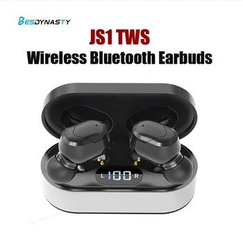 

JS1TWS Bluetooth 5.0 Earphones Charging Box Wireless Headphone 9D Stereo Sports Waterproof Earbuds Headsets With Mic
