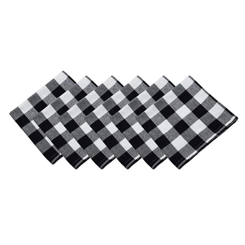 Fashion-Check Oversized Basic Cloth Napkin for Everyday Place Settings, Farmhouse Decor, Family Dinners, BBQ's, and Holidays(20
