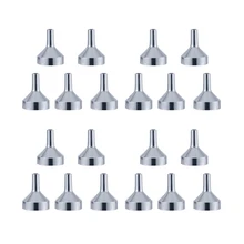 

10 PCS Sliver Mini Metal Funnels For Filling Small Bottles Transferring Liquid Refill Perfume Essential Oil