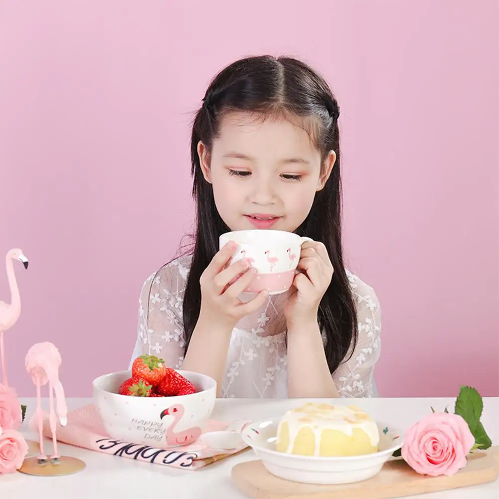 HobbyLane 4 шт милые дети керамическая посуда чаша чашка блюдо ложка для детей использования