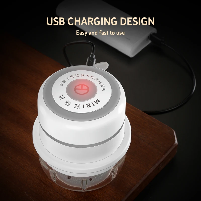Spremiaglio elettrico, robusto e durevole, mini tritatutto USB, tritatutto per zenzero e peperoncino, accessori da cucina portatili_voghion.com