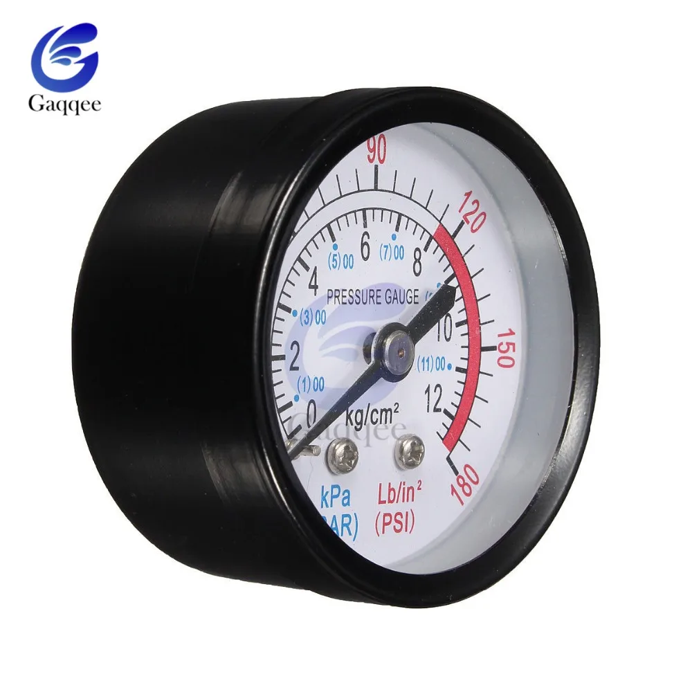 PPortable Dual Scale Dial Gauge 1/4" NPT 1/4" 1/8" BSP Vacuum Pressure Meter Gauge Manometer Dial Display Digital Pressure Gauge