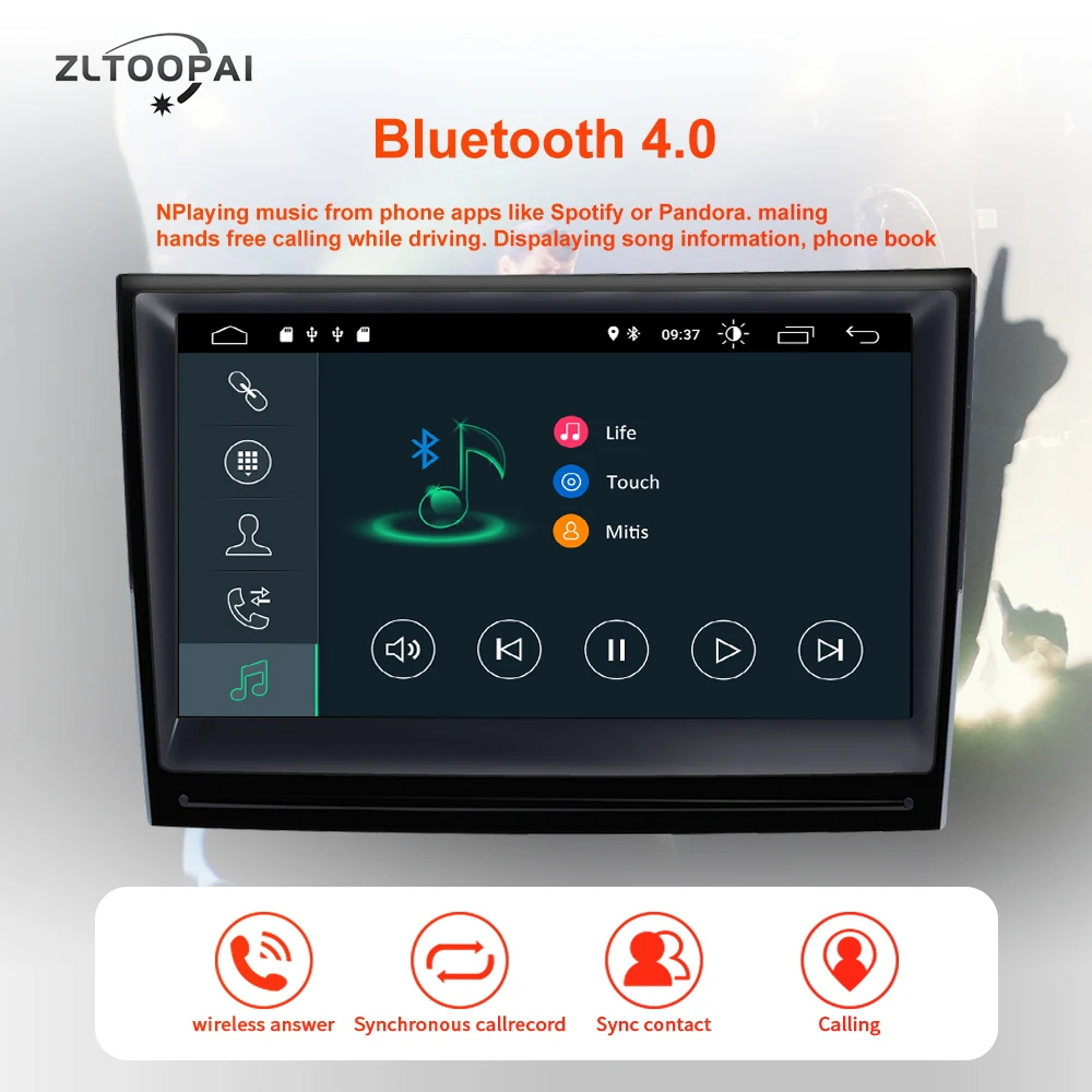 Автомагнитола ZLTOOPAI на Android 10 мультимедийный проигрыватель для Porsche 911/997/Cayman/Boxter 2