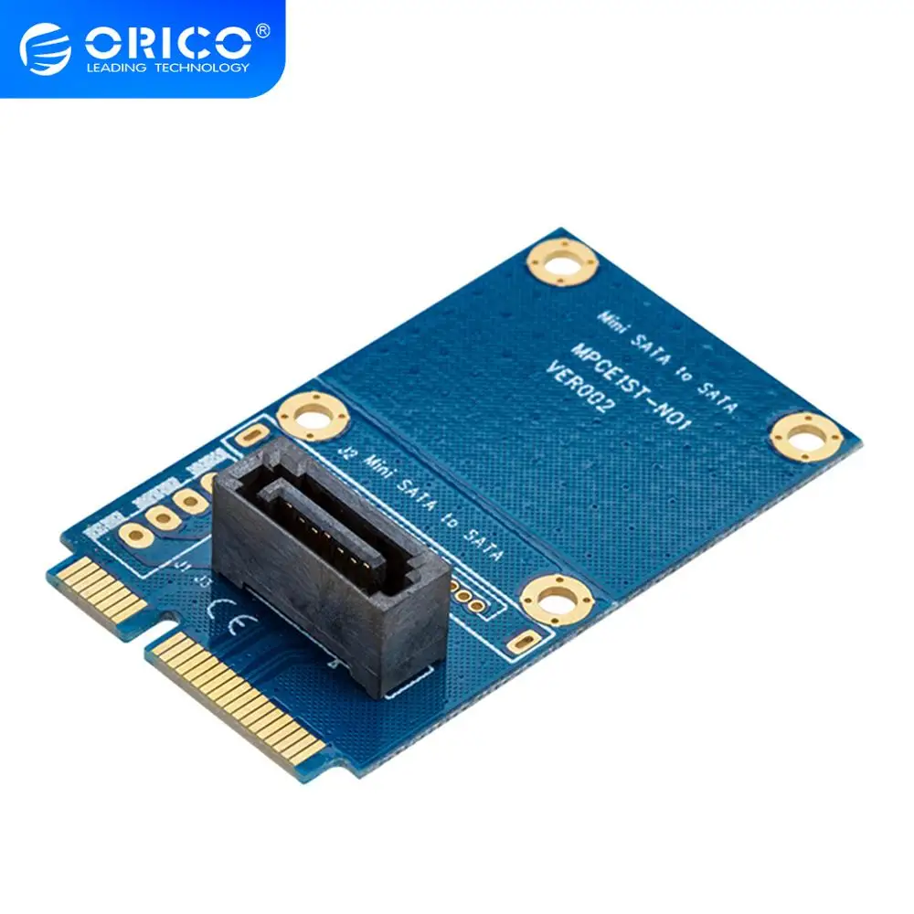 Адаптер ORICO SATA 7pin адаптер mSATA вертикальный SSD с поддержкой протокола SATA3