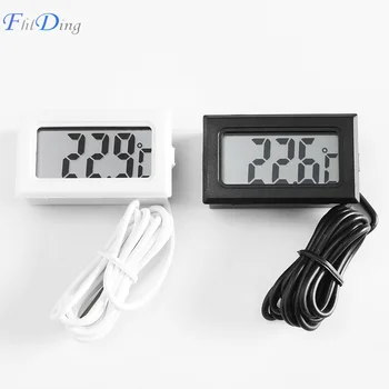 

Waterproof LCD Digital Thermometer Aquarium Electronic Precision Fish Tank Temperature Measuring Tool with Probe Hygrometer