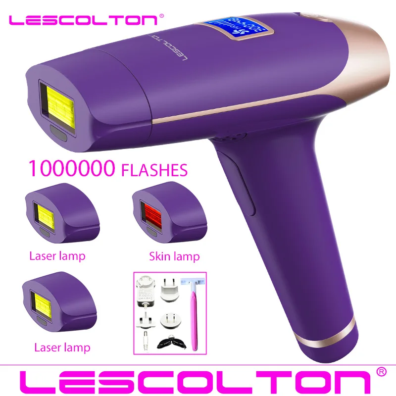 Lescolton 5в1 1300000 импульсный IPL лазерный эпилятор устройство для постоянного удаления волос IPL лазерный эпилятор для подмышек - Цвет: Four head Purple