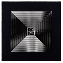 

Designer Square Silk Scarf 90*90cm Silk Scarf Hand Rolled Edges Geometry Print Satin Scarf