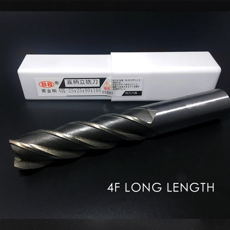 Black Blade Roughing Cutter and Face End Mill HSS AL 2 3 4 Flute 6mm 8mm 10mm 12mm 20mm