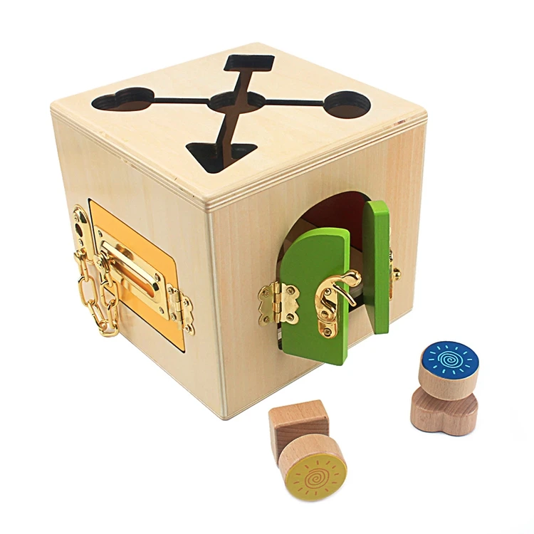 

Multifunction unlock box Montessori teaching aids building blocks baby preschool learning educational toys for toddlers learning