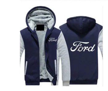 

New high quality S-5XL Ford Hoodies jacket winter men's fashion casual wool insole fleece Ford sweatshirts pullover men's coat