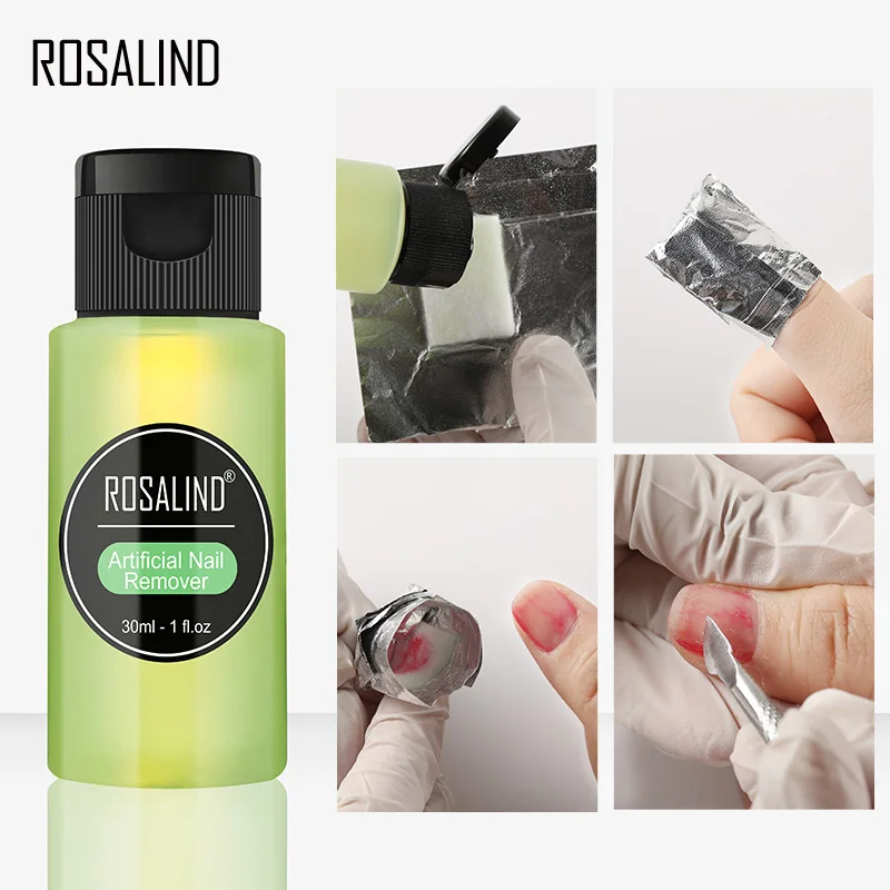 ROSALIND Cleaner Gel Nail Polish Remover Varnish Liquid Degreaser UV LED Nail Art Gel Vernis Semi Permanent Cleanser 30ml