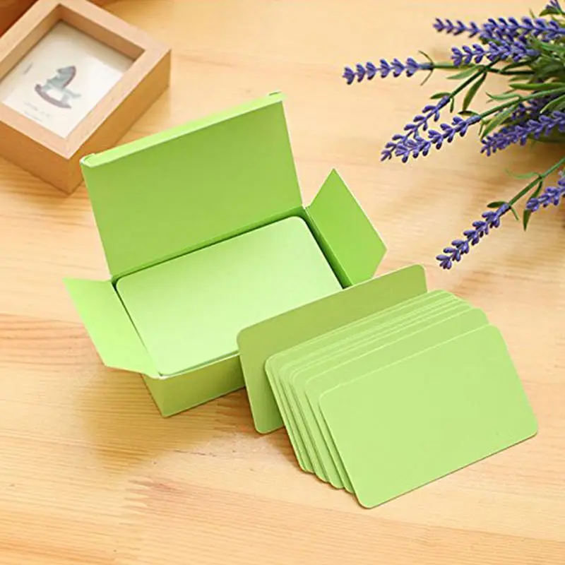 100 memory cards Blank DIY graffiti word cards net Small memo pad blocks Memorandum note Blank word cards