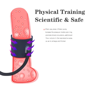 Inflatable Penis Sleeve For Penis Enlargement Penis Exerciser Male Extender Penis Pump Sex Toys For Men Cock Rings Chastity Belt 2