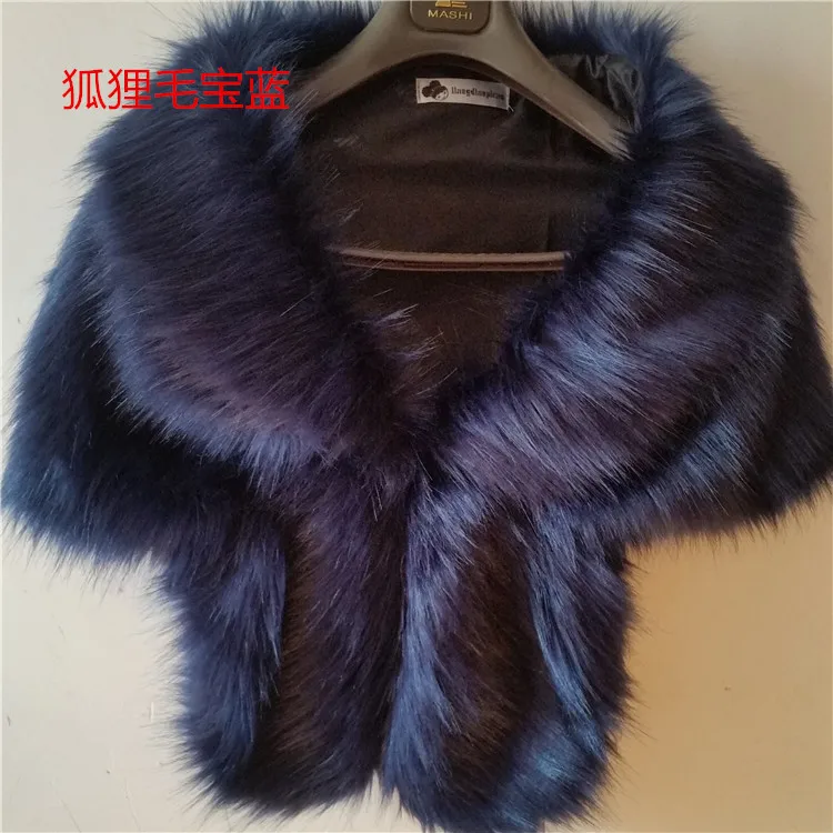 Purple Fur Shawl Short Faux Rabbit Fur Wraps Bridal Jacket Women Cape Fourrure Feather Bridal Cape