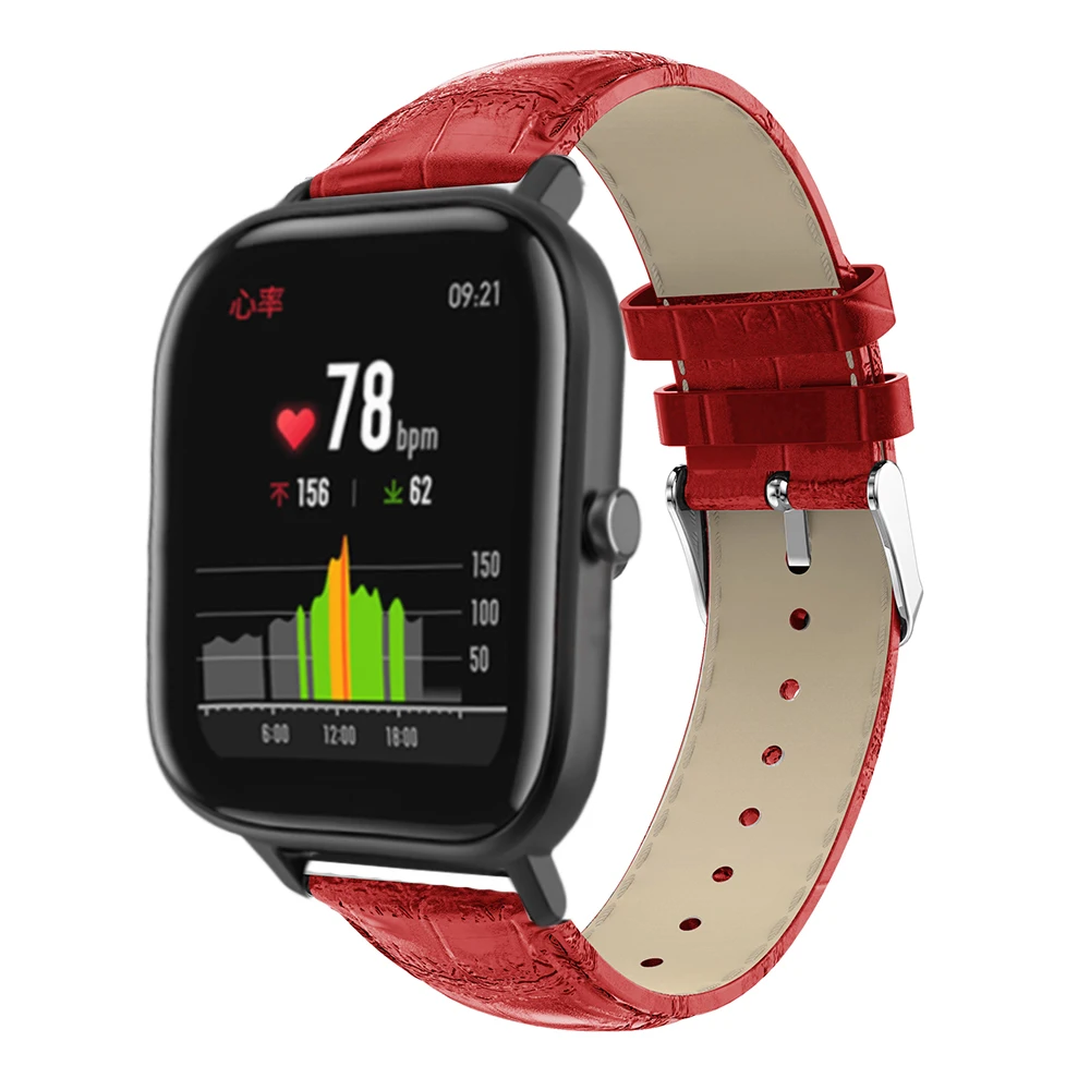 Для Huami Amazfit GTS GTR 42 мм кожаный ремешок 20 мм Замена для samsung Galaxy watch active gear s2/спортивный ремешок для часов