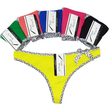 

WTEMPO 6 Pcs/Lot New Brand Woman Sexy Underwear Breathable Seamless Thongs Solid Color Bikini Beach Thermal Thongs
