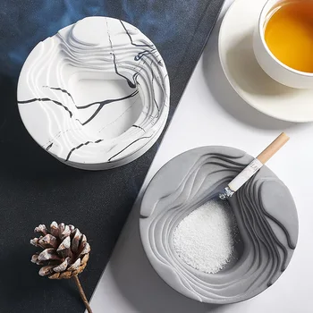 

Cement Ashtray Personality Marbling Home Decroation Accessories Living Room Cafe Bar Creative Kitchen Restaurant Ashtray Decor
