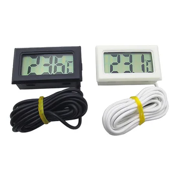

Junejour 1Pcs LCD Digital Thermometer Waterproof Aquarium Thermometer 2 Seconds Digital Sensor Weather Station