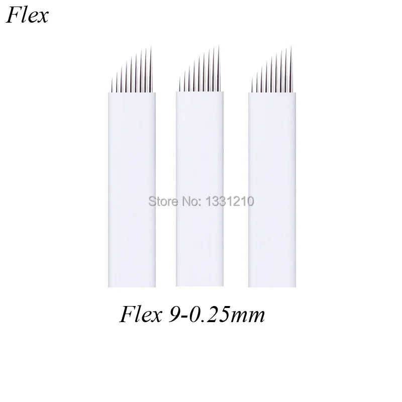 

Flex 9 Diam 0.25mm White Microblading Needle Microblading aiguilles for Semi Permanent Makeup Eyebrow Pen