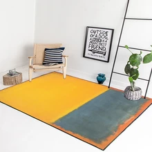 Абстрактные Художественные коврики для гостиной и дивана, желтые серые ковры с масляной росписью, прикроватные коврики для спальни, журнальный столик, Нескользящие коврики