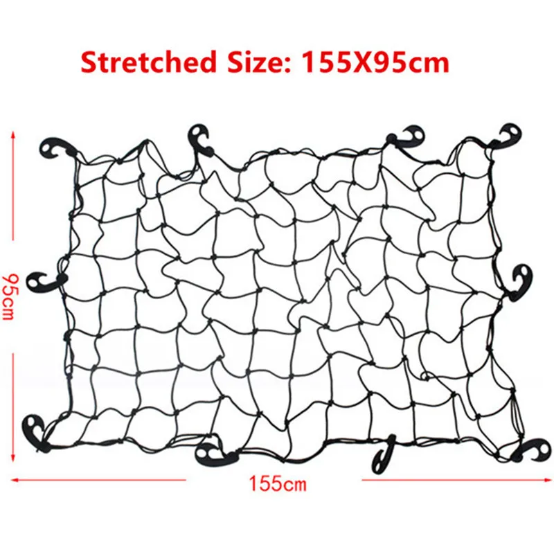Автомобильный внедорожник грузовик прицеп грузовой автомобиль багажник на крышу корзина Органайзер сетчатая Автомобильная крыша сумка многоцелевой эластичный сетчатый багажный чехол для троса