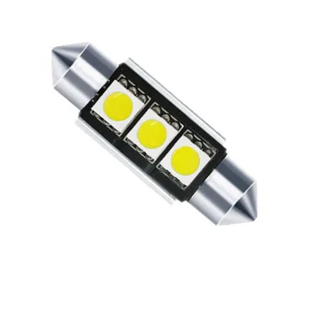 

2PCS 5050 3smd Extremely Bright LED Roof Light Cnabus Decoding Double Point Reading Light License Plate Light