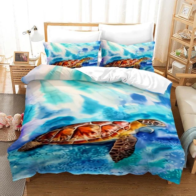 Tortue de mer, douillette, taie d'oreiller, tortues de mer, art de la  tortue, oreiller tortue, déco de plage, art de l'océan, côtier, déco  côtière