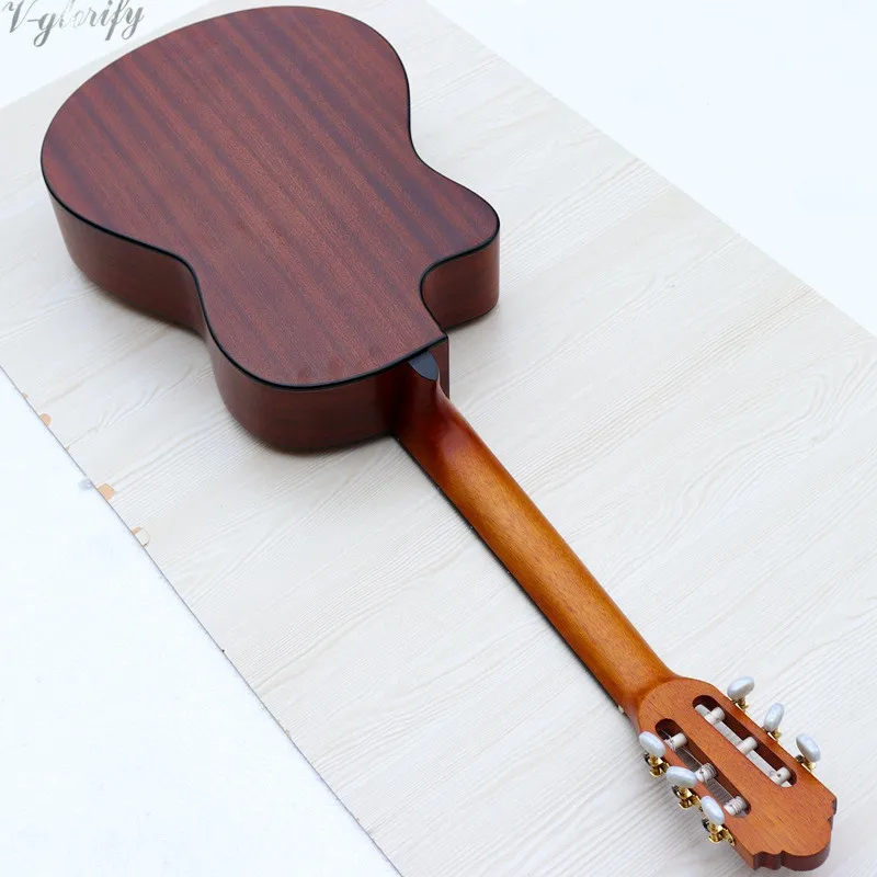 Cutway Классическая гитара натурального цвета 39 дюймов для классической электрогитары с функцией эквалайзера тюнера хорошее качество