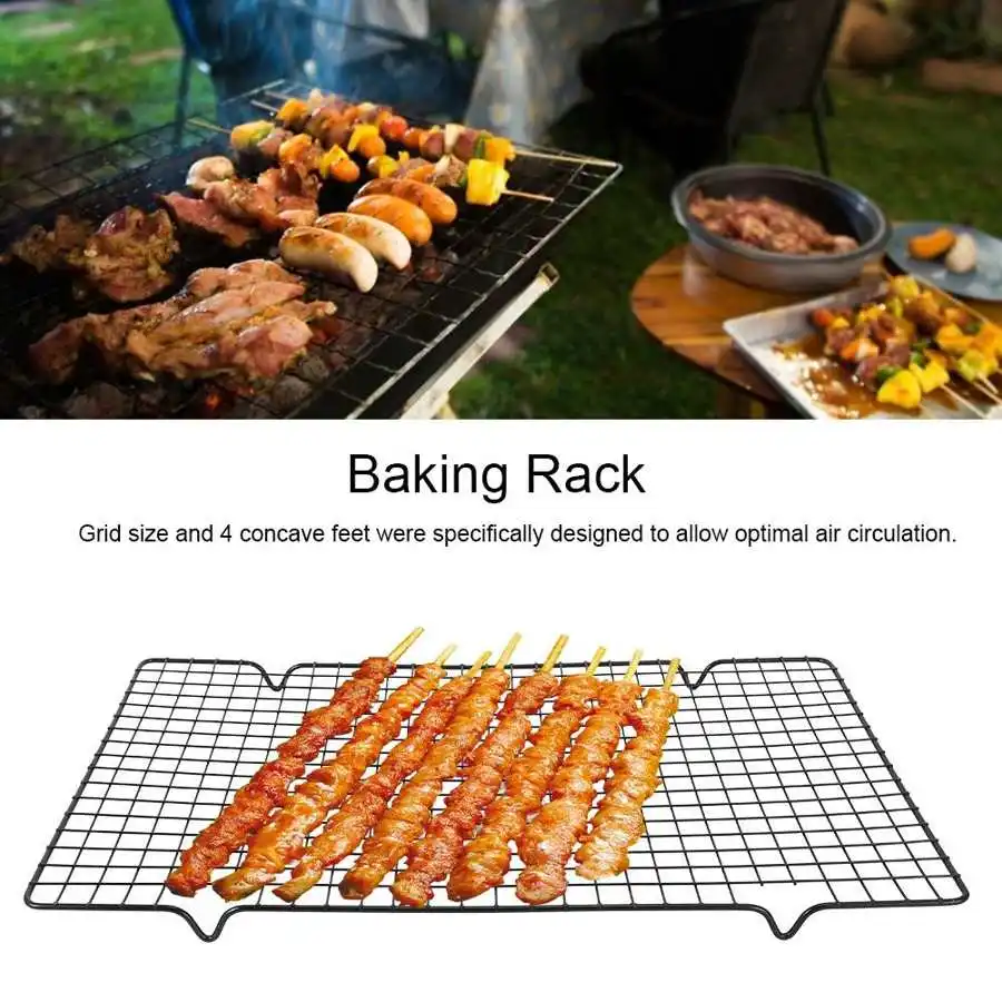 

Multi-Purpose Barbecue Grills Cooling Rack Grid Net Outdoor Baking Tools for Cake Biscuits Bread Kitchen Baking Racks