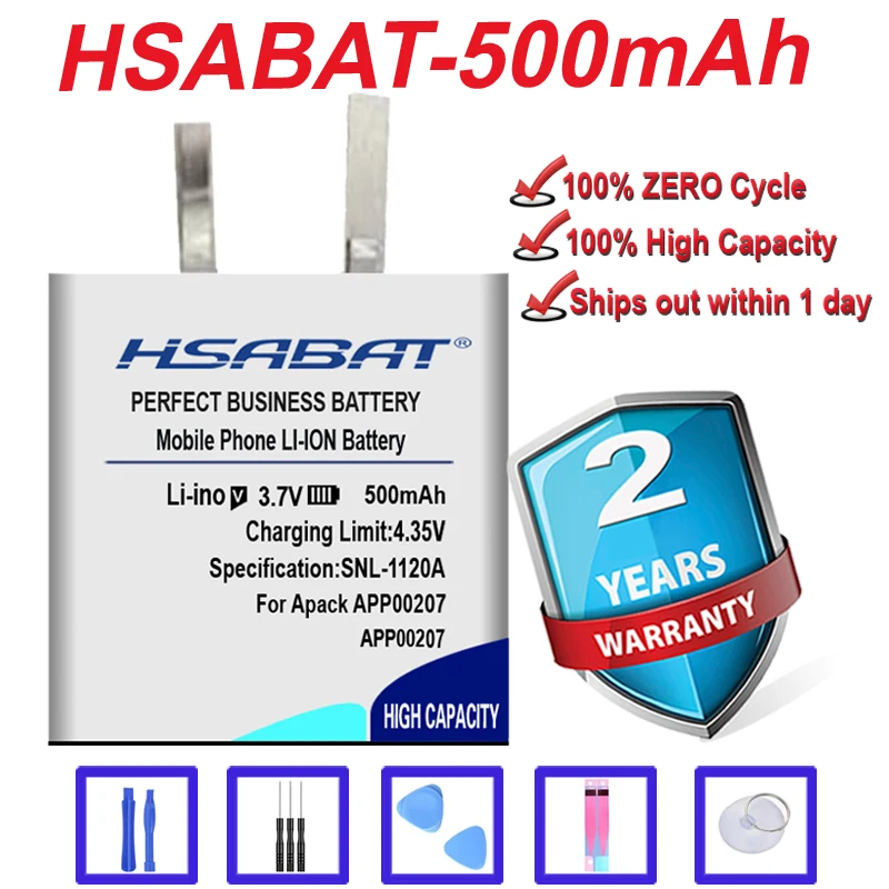 Топ-бренд 100% новый 500mAh APP00207 Аккумулятор для Apack 1ICP4/27/30 в наличии | Мобильные