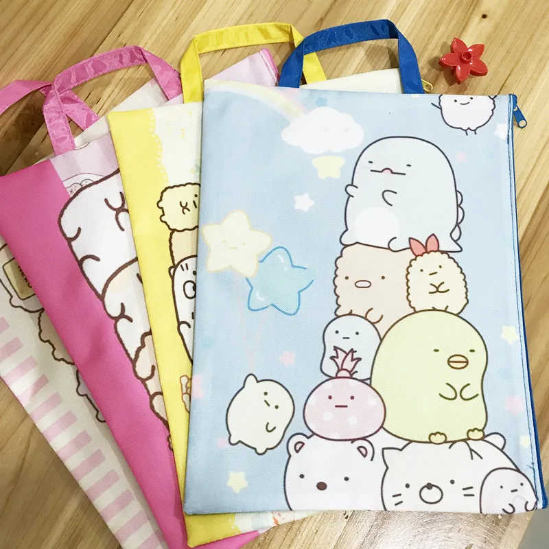 

2PCS Animal A4 portable file bag file bag student's manual supplementary bag test paper bag